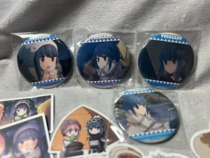 Yuru Camp Laidback Camp Rin Buttons Aufkleber - Bild 1 von 2