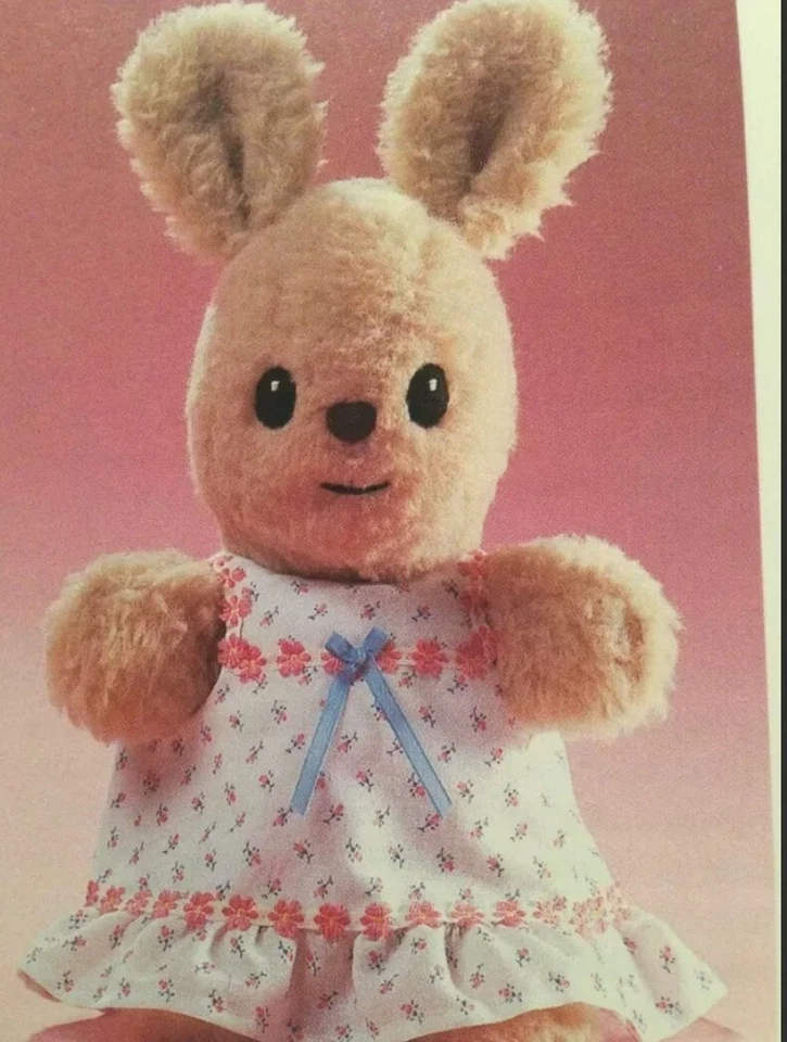 TOY SEWING PATTERN  Easter bunny hand puppet toy 2 outfits doll 28cm - Image 1 of 1