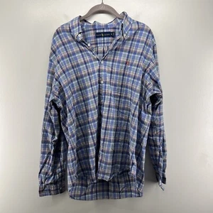 Ralph Lauren Herren XL blau rosa kariert Oxford Hemd Button Down Classic Fitt - Bild 1 von 6