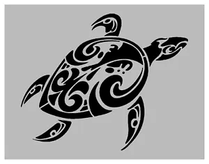 Hawaii Tribal Turtle Stencil 8.5" x 11" Sheet FAST FREE SHIPPING - Picture 1 of 2