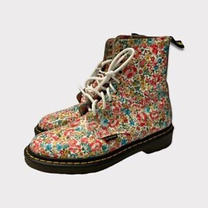 vintage made in England Dr. Martens 1460 floral leather boots uk 4 eu 37 us 6
