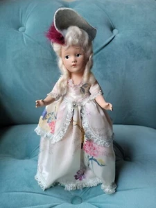 Vintage Marie Antoinette Doll Composition Hand Painted Face 11" - Picture 1 of 9