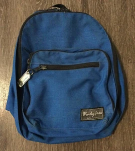 Windy Pass by North Face Blue Canvas Backpack - Picture 1 of 5