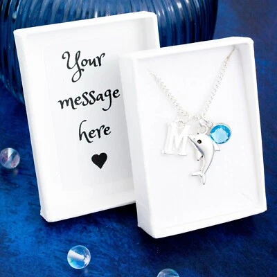 Collar Delfín, Regalo Personalizado, Joyería Oceánica, Lindos Regalos Para Niñas Foto 1 de 4