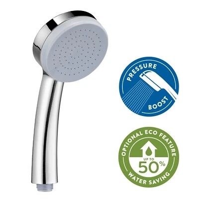 Croydex Pressure Boosting Shower Head Handset High Pressure Chrome - Presion