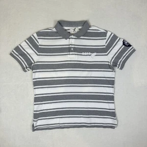 Rodd & Gunn Mens Short Sleeve Striped Polo Shirt Size XXL Grey White Patches - Picture 1 of 14