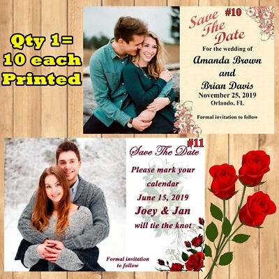 Save The Date Announcement Cards 10 ea with Env or Address Labels Personalized - Image 1 of 4