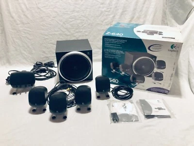Logitech Z-640  Surround Sound Computer Speakers / Full Set / Tested Working - Image 1 of 4