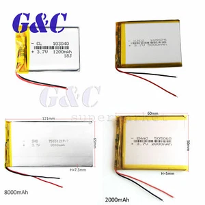 3,7V 2000mAh Lade Akku Li Po Polymer mit Kopfhörer DVD GPS 103040/7565121 - Bild 1 von 24