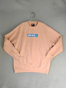 Sudadera Nike Para Hombre Mediana Rosa Logo Central Cuello Redondo Manga Larga Solo Hazlo - Imagen 1 de 10