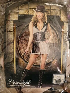 Female Indiana Jones Adult Treasure Hunter Costume. Large. Missing Whip. - Picture 1 of 2