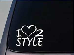 I heart to style sticker *H225* 8 inch wide vinyl hair style dryer hairstylist - Picture 1 of 1