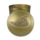 Brass Canister Lid Scala Gallery Roussounelos Greece Myconos Bird Swan 3.6 In
