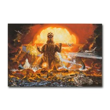 Godzilla Classic Movie Silk Fabric Poster Canvas Art Prints 12x18 24x36 inch