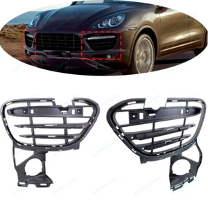 LH&RH Front Bumper Side Cover Grille Fit For Porsche Cayenne Turbo GTS 2011-2014 - Picture 1 of 9