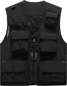 Giubbotto Cargp Uomo Maglia Outdoor Viaggio Giacca Multitasche Taglia XL - Foto 1 di 6
