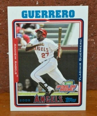 BASEBALL CARD TOPPS 2005 OPENING DAY L.A. ANGELS OF ANAHEIM VLADIMIR GUERRERO - Image 1 of 2