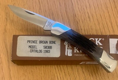 Faca BUCK 503 PRINCE BROWN BONE NUNCA USADA NA CAIXA D12 - Imagem 1 de 3