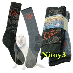 Ducks Unlimited Boot Heavyweight Mid-Calf Socks-Wool Blend Men 2/pk Large: 9-13 - Picture 1 of 1