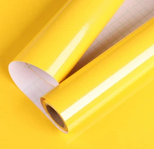 Pellicola adesiva giallo lucido interno ed esterno moto scooter auto tuning - Picture 1 of 4