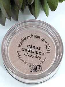 RAREđź’‹BareMinerals Face Powder Escentuals Face Color CLEAR Radiance .02 oz/.57 g - Picture 1 of 4