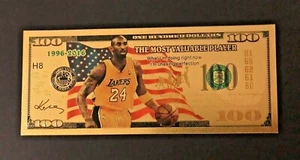 Kobe Bryant Gold Foil Note LA Lakers MVP Chasing Perfection No. 24 Gold Bill - Picture 1 of 3
