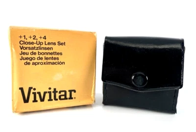 Vintage 49mm Vivitar Coated Close-up Lens Filter Set +1 +2 +3 in Box - Image 1 of 4