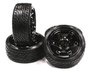 Type XI Complete Wheel & Tire Set (4) for Drift Racing W=26mm Offset 10.5mm - Picture 1 of 1