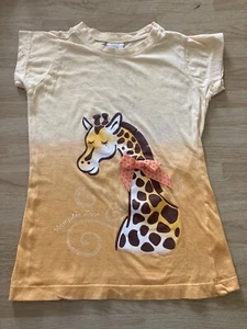 kid-u-not girls t shirt giraffe bow tie Memphis Zoo Gold size medium 100% Cotton - Picture 1 of 6