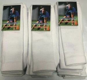 Russell Athletic All Sport Socks One Dozen WHITE SMALL (YTH) 12.0-4.0 Shoe - Picture 1 of 1