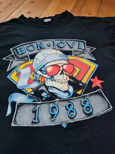 BON JOVI SHIRT - vintage 1988 bandshirt tourshirt musik konzert 80er - Bild 1 von 5