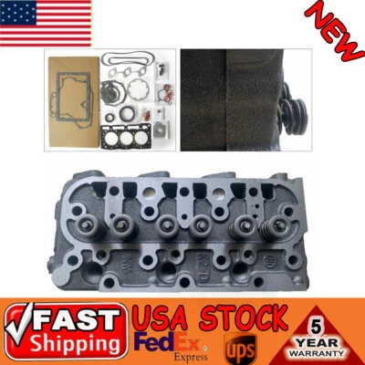 Fits Kubota ZD28 ZD1211 Cylinder Head+Valves Spring+Full Gasket Kit D1105 Engine - Bild 1 von 4