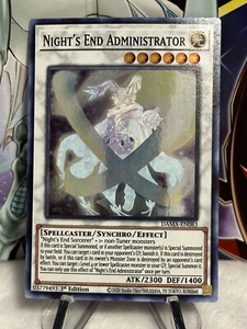 Yugioh Night's End Administrator  DAMA-EN083 Super Rare 1st Edition - Picture 1 of 5