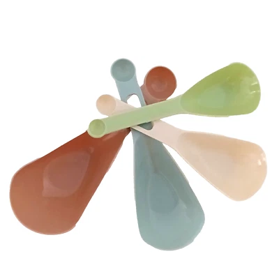 4 in 1 Multi-Color Measuring Kitchen Spoon Set Cooking Tool Plastic Cups - Image 1 of 4