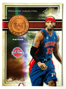 Tarjeta 2009-10 Panini Absoute Heroes Richard Hamilton SP #/100 ¡Leyenda de pistones! - Imagen 1 de 3