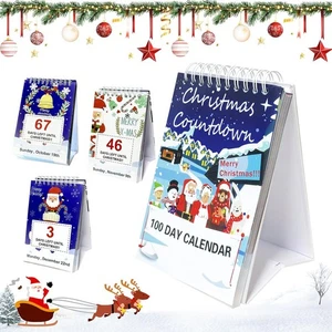 100 Day Christmas Countdown Calendar 2025, Advent Calendar Desktop Home Decor - Picture 1 of 7