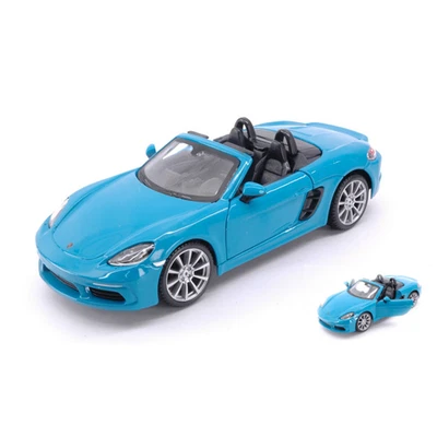 PORSCHE BOXSTER 718 (982) CABRIOLET 2016 BLUEGREEN 1:24 Burago Auto Stradali Mod - Immagine 1 di 3