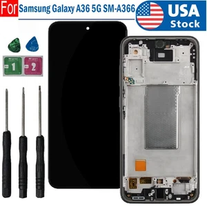 TFT For Samsung Galaxy A36 5G SM-A366U LCD Display Touch Screen Digitizer Frame - Picture 1 of 6