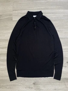 Sunspel Wool Sweater Long Sleeve Polo Knit Raglan Top Size Men’s S - Picture 1 of 11