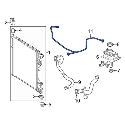 For Mercedes-Benz GLS550 17-19 Mercedes-Benz Engine Coolant Overflow Hose Foto 1 de 2