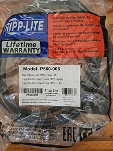 Tripp Lite P560-006 6ft DVI Dual Link TMDS Cable DVI-D M/M, 6' (TRPP560006) - Picture 1 of 2