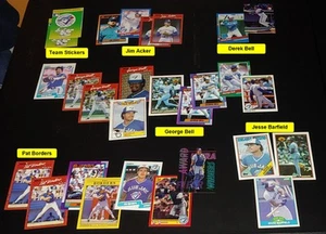 LOTE de tarjetas de béisbol Toronto Blue Jays estrellas y fracasos en su mayoría finales de los 80' principios de los 90 - Imagen 1 de 24