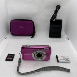 Fujifilm Digital Camera FinePix JV110 12.0MP Pink Tested + Charger Battery 16GB - Picture 1 of 9