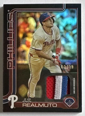 2025 Topps JT REALMUTO Black Foil 3 Color Patch RARE SSP #1/10 PHILLIES #625🔥 - Image 1 of 4