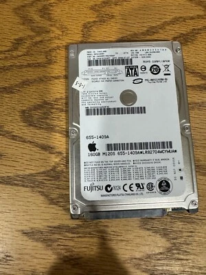 APPLE Fujitsu MHY2160BH, CA06889-B42700AP, 0CFE1A-0081000D, 160GB SATA 2.5 HD 39 - Image 1 of 2