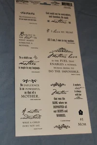 Simple Thoughts Mutter Aufkleber ~ Wolke 9 Designs ~ für Scrapbooking - Bild 1 von 5