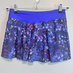 Ivivva by Lululemon Purple Floral Pleated Girls Tennis Skirt Skort Size 14 - Picture 1 of 6