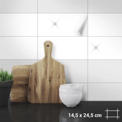 Fliesenaufkleber 14,5 x 24,5 cm für Küche, Bad, Dusche, Farben Matt Glanz - Bild 1 von 4