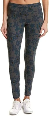 HUE Women's Original Jean Leggings Gray Floral X-SMALL 0-2 waist 24" inseam 29" - Image 1 of 4