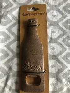 TAG Ltd Beer Bottle Opener Metal Cast Iron Antique Bronze Handheld Christmas - Bild 1 von 2